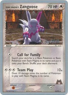 Team Magma's Zangoose — World Championship Decks 2004