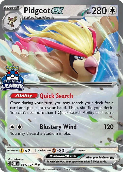 Pidgeot ex — League Promos