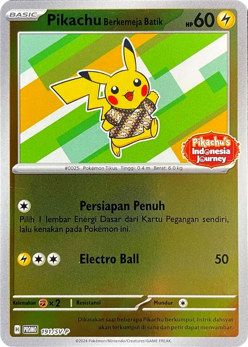Pikachu Wearing a Batik Shirt — Scarlet & Violet Promos