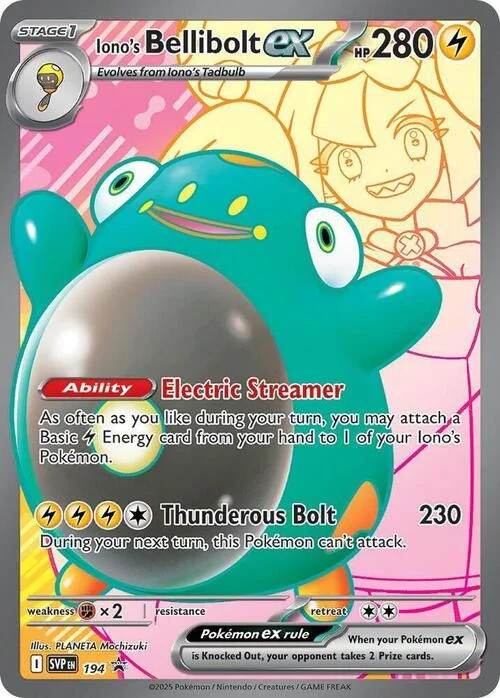 Iono's Bellibolt ex — SV Black Star Promos