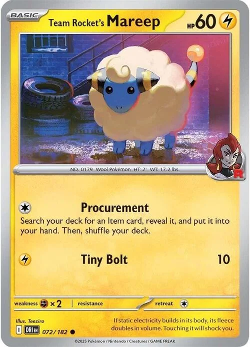 Team Rocket's Mareep — Destined Rivals