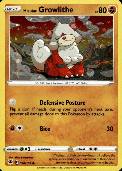 Hisuian Growlithe — Theme Deck & Blisters Exclusives