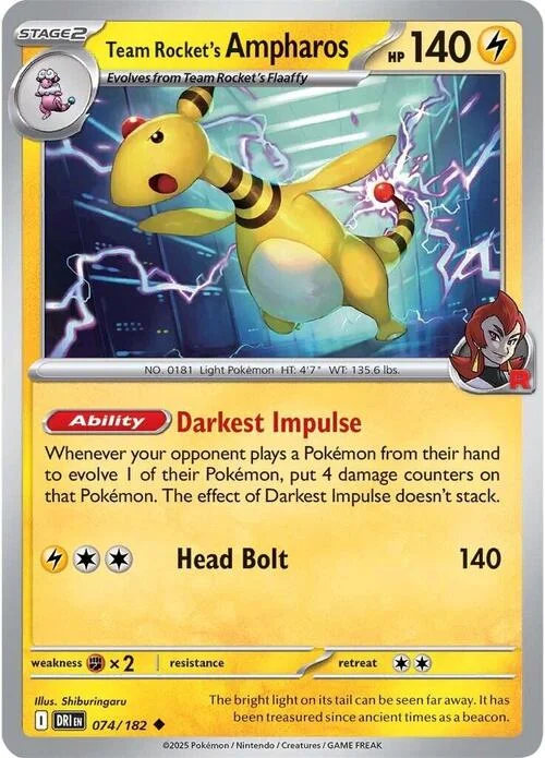 Team Rocket's Ampharos — Destined Rivals