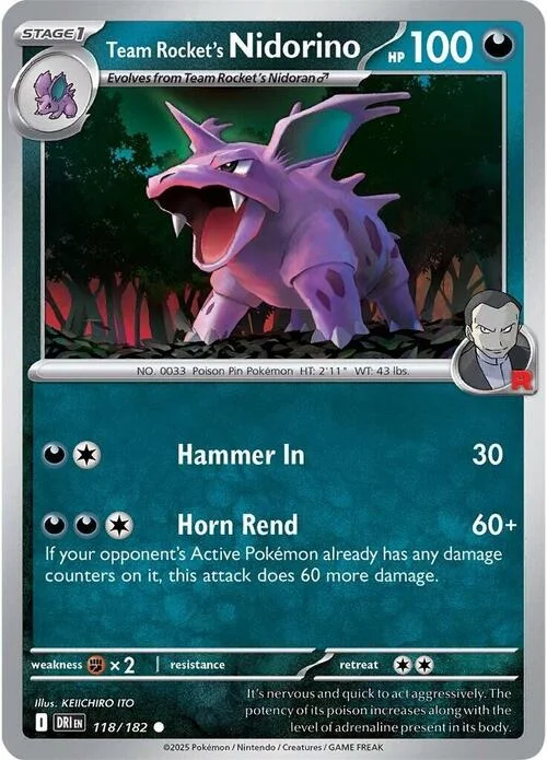 Team Rocket's Nidorino — Destined Rivals
