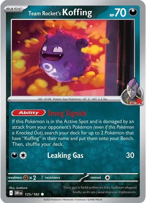 Team Rocket's Koffing — Destined Rivals