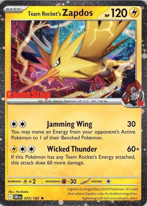 Team Rocket's Zapdos — Retail Exclusive Promos