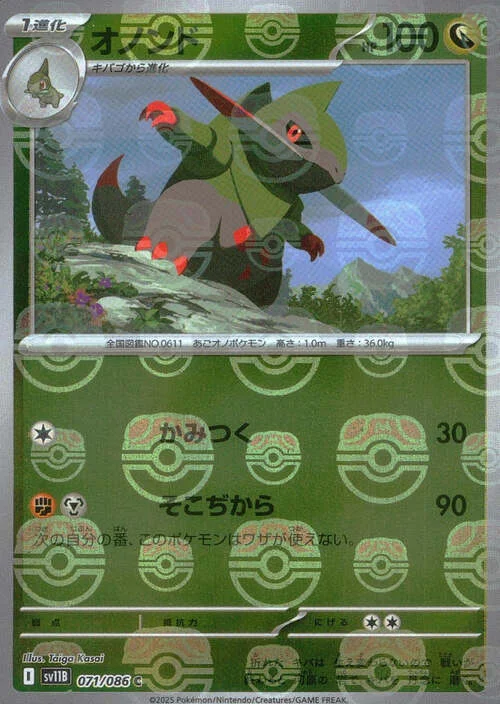 Fraxure — Black Bolt | sv11B - Master Ball Reverse Holo