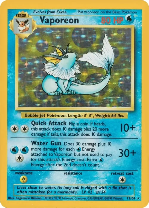 Vaporeon — Pokémon Misprints