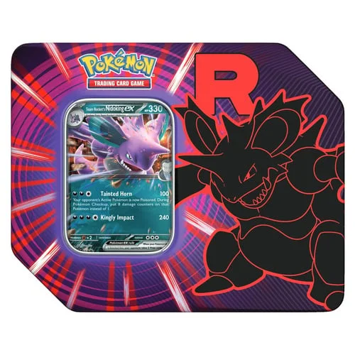 Team Rocket’s Nidoking ex Tin — Scarlet & Violet Products