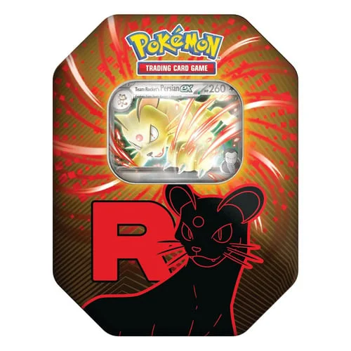 Team Rocket’s Persian ex Tin — Scarlet & Violet Products