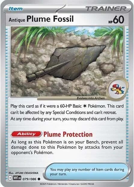 Antique Plume Fossil — White Flare