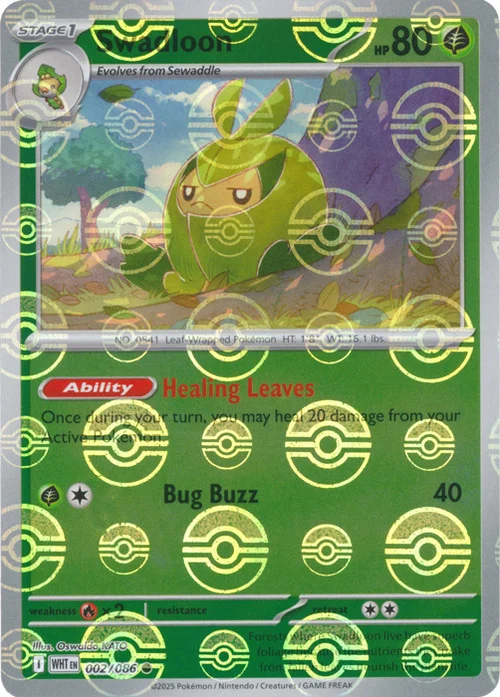 Swadloon — White Flare - Poké Ball Reverse Holo