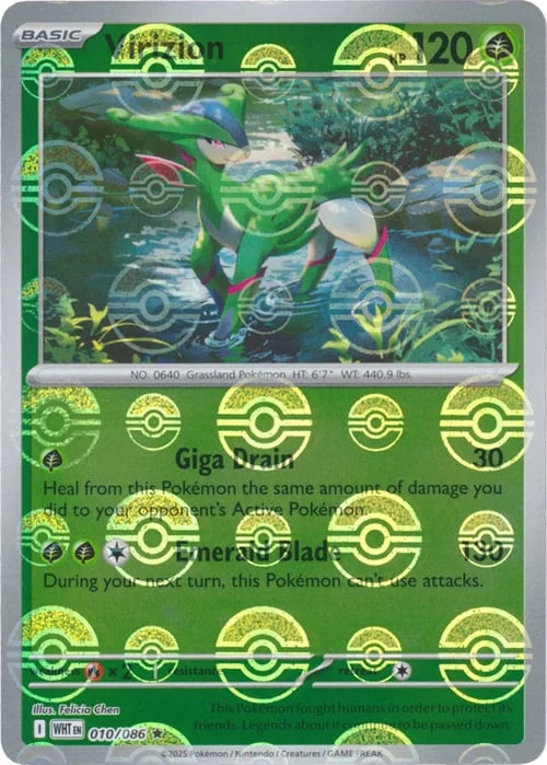 Virizion — White Flare - Poké Ball Reverse Holo