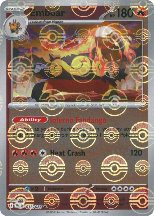 Emboar — White Flare - Poké Ball Reverse Holo