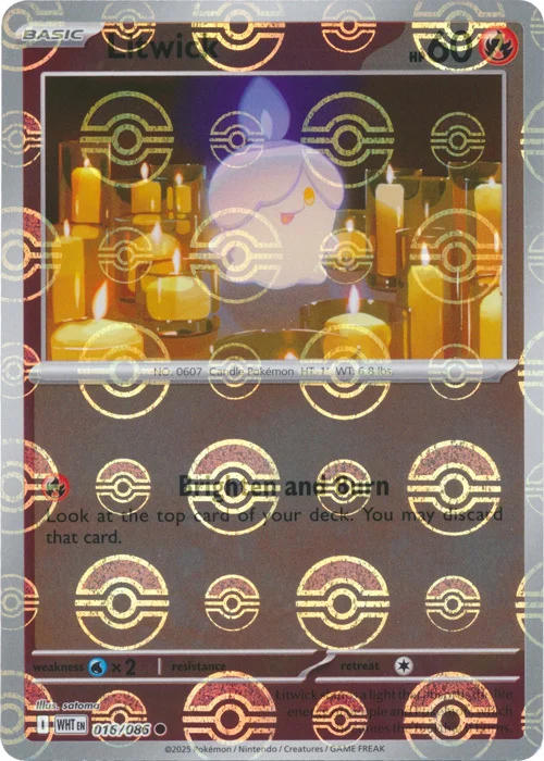 Litwick — White Flare - Poké Ball Reverse Holo