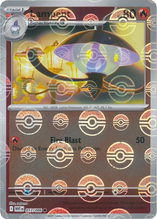 Lampent — White Flare - Poké Ball Reverse Holo