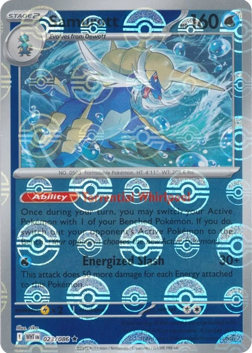 Samurott — White Flare - Poké Ball Reverse Holo