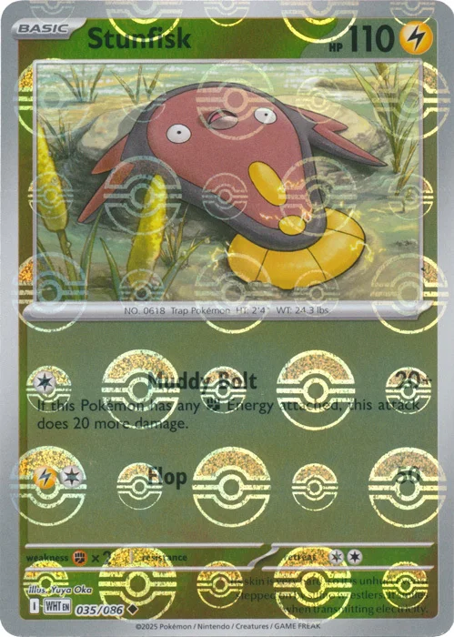 Stunfisk — White Flare - Poké Ball Reverse Holo