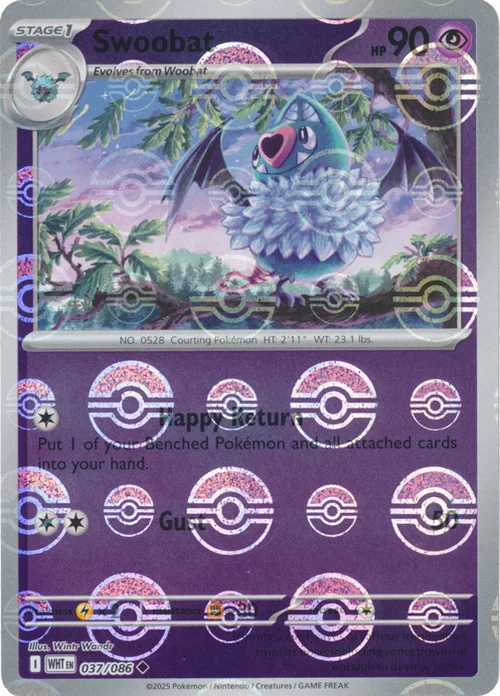 Swoobat — White Flare - Poké Ball Reverse Holo