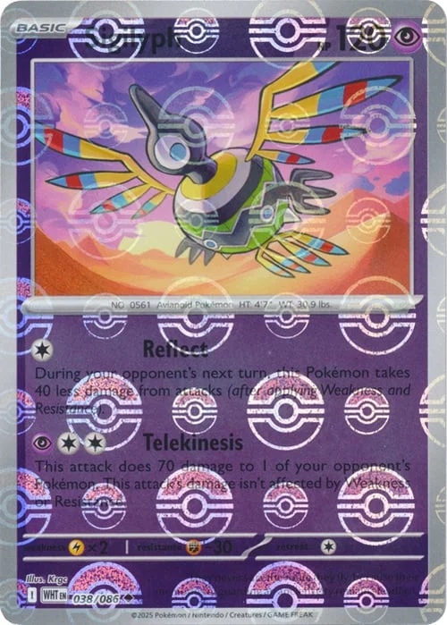 Sigilyph — White Flare - Poké Ball Reverse Holo