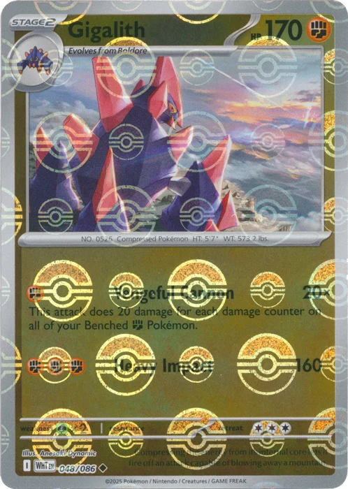 Gigalith — White Flare - Poké Ball Reverse Holo