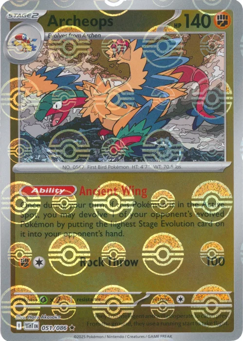 Archeops — White Flare - Poké Ball Reverse Holo