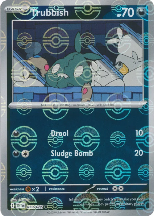Trubbish — White Flare - Poké Ball Reverse Holo