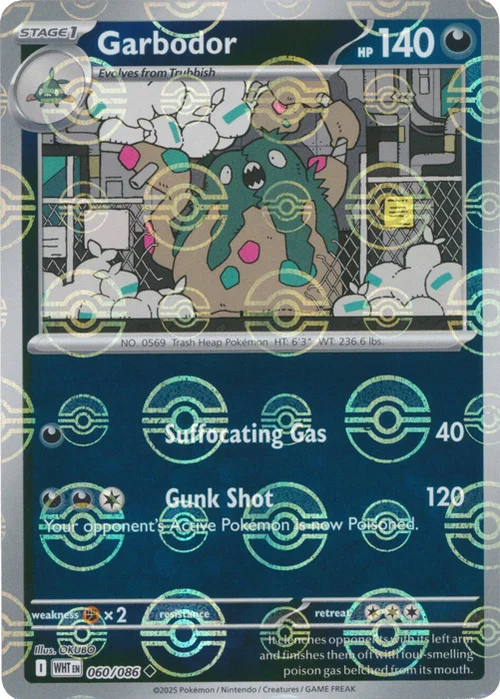 Garbodor — White Flare - Poké Ball Reverse Holo