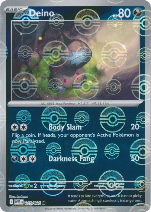Deino — White Flare - Poké Ball Reverse Holo