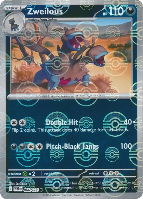 Zweilous — White Flare - Poké Ball Reverse Holo
