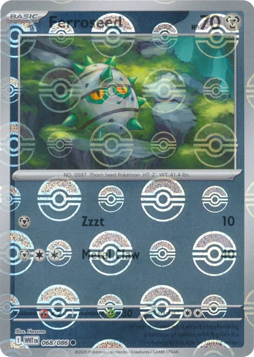 Ferroseed — White Flare - Poké Ball Reverse Holo