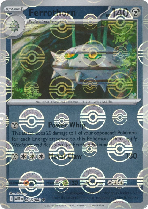 Ferrothorn — White Flare - Poké Ball Reverse Holo