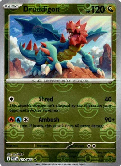 Druddigon — White Flare - Poké Ball Reverse Holo