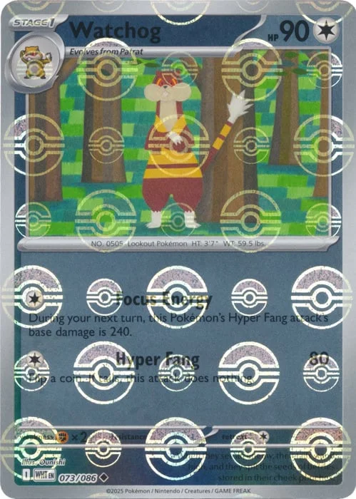 Watchog — White Flare - Poké Ball Reverse Holo