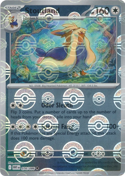 Stoutland — White Flare - Poké Ball Reverse Holo
