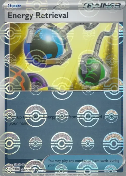 Energy Retrieval — White Flare - Poké Ball Reverse Holo