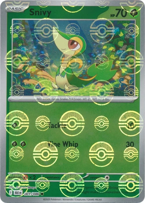 Snivy — Black Bolt - Poké Ball Reverse Holo