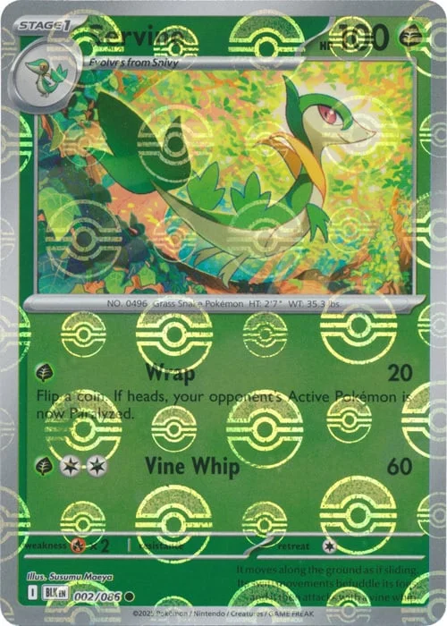 Servine — Black Bolt - Poké Ball Reverse Holo