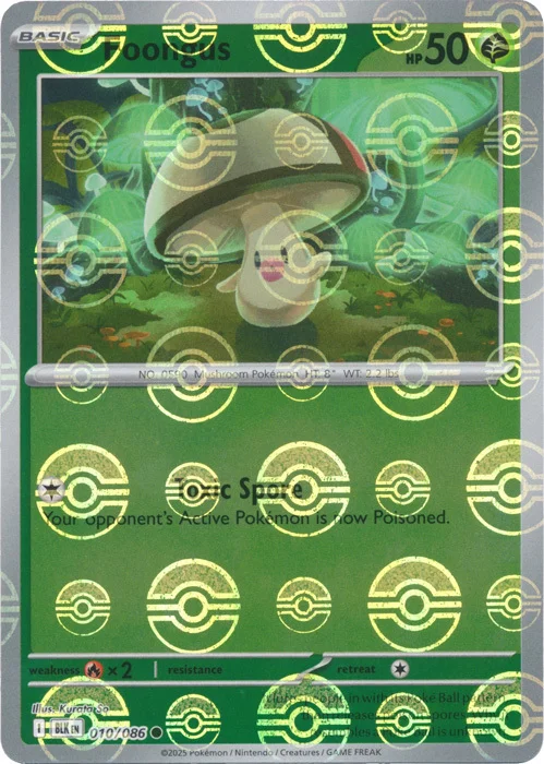 Foongus — Black Bolt - Poké Ball Reverse Holo