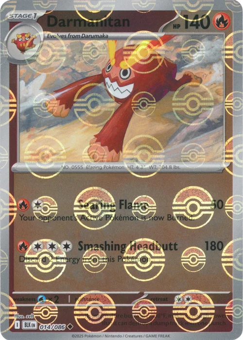 Darmanitan — Black Bolt - Poké Ball Reverse Holo