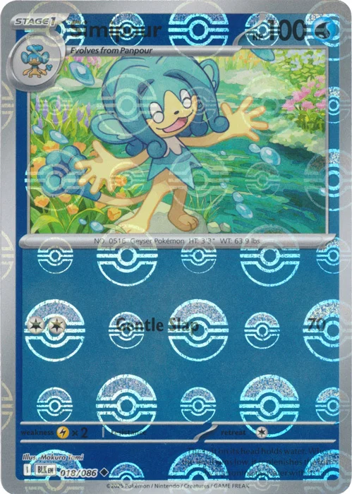 Simipour — Black Bolt - Poké Ball Reverse Holo
