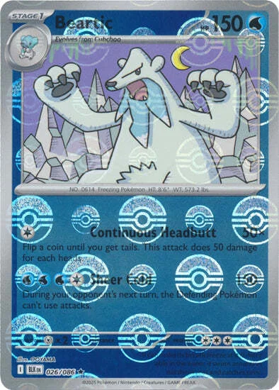 Beartic — Black Bolt - Poké Ball Reverse Holo