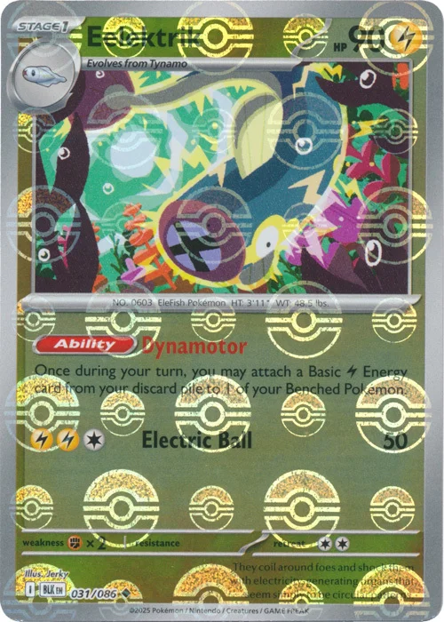 Eelektrik — Black Bolt - Poké Ball Reverse Holo