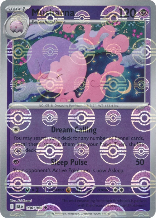 Musharna — Black Bolt - Poké Ball Reverse Holo