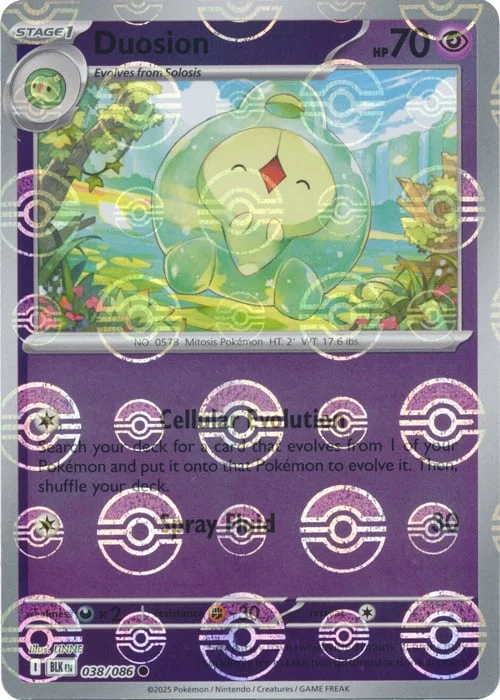 Duosion — Black Bolt - Poké Ball Reverse Holo