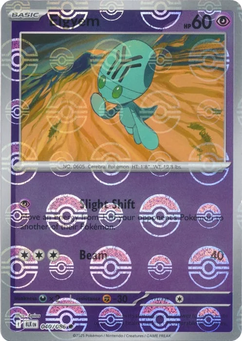 Elgyem — Black Bolt - Poké Ball Reverse Holo