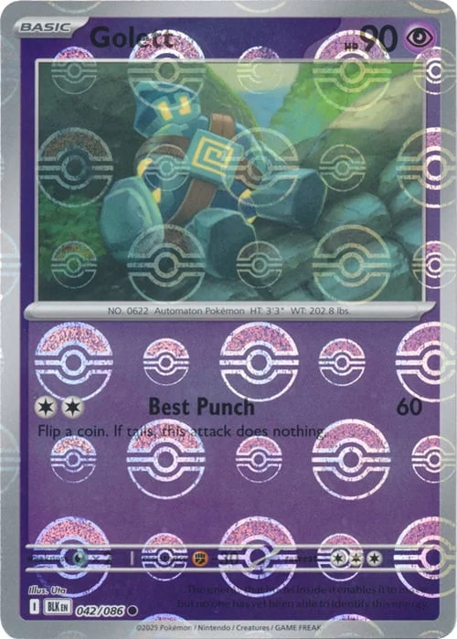 Golett — Black Bolt - Poké Ball Reverse Holo