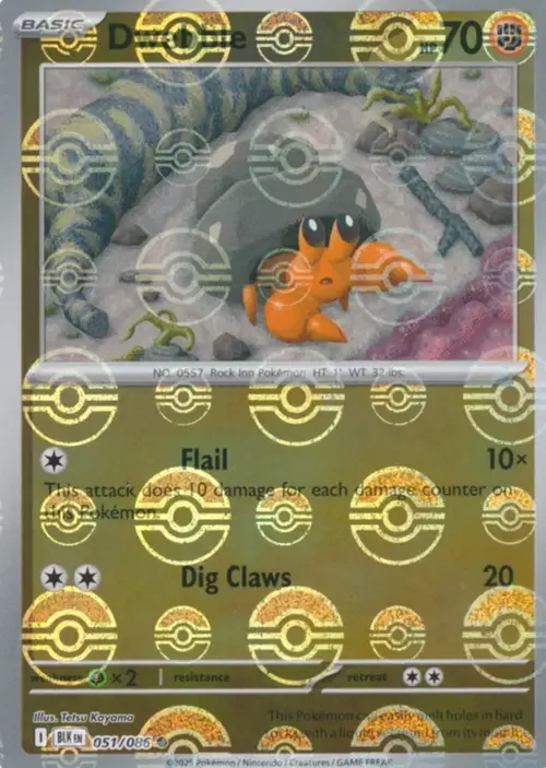 Dwebble — Black Bolt - Poké Ball Reverse Holo