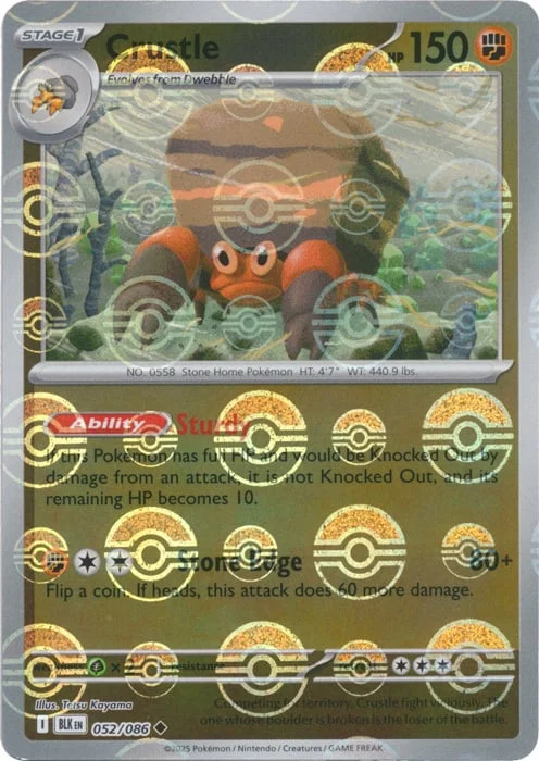 Crustle — Black Bolt - Poké Ball Reverse Holo
