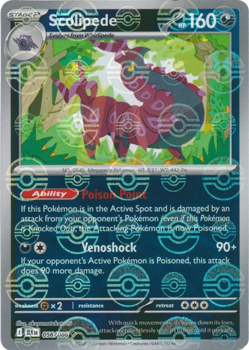 Scolipede — Black Bolt - Poké Ball Reverse Holo